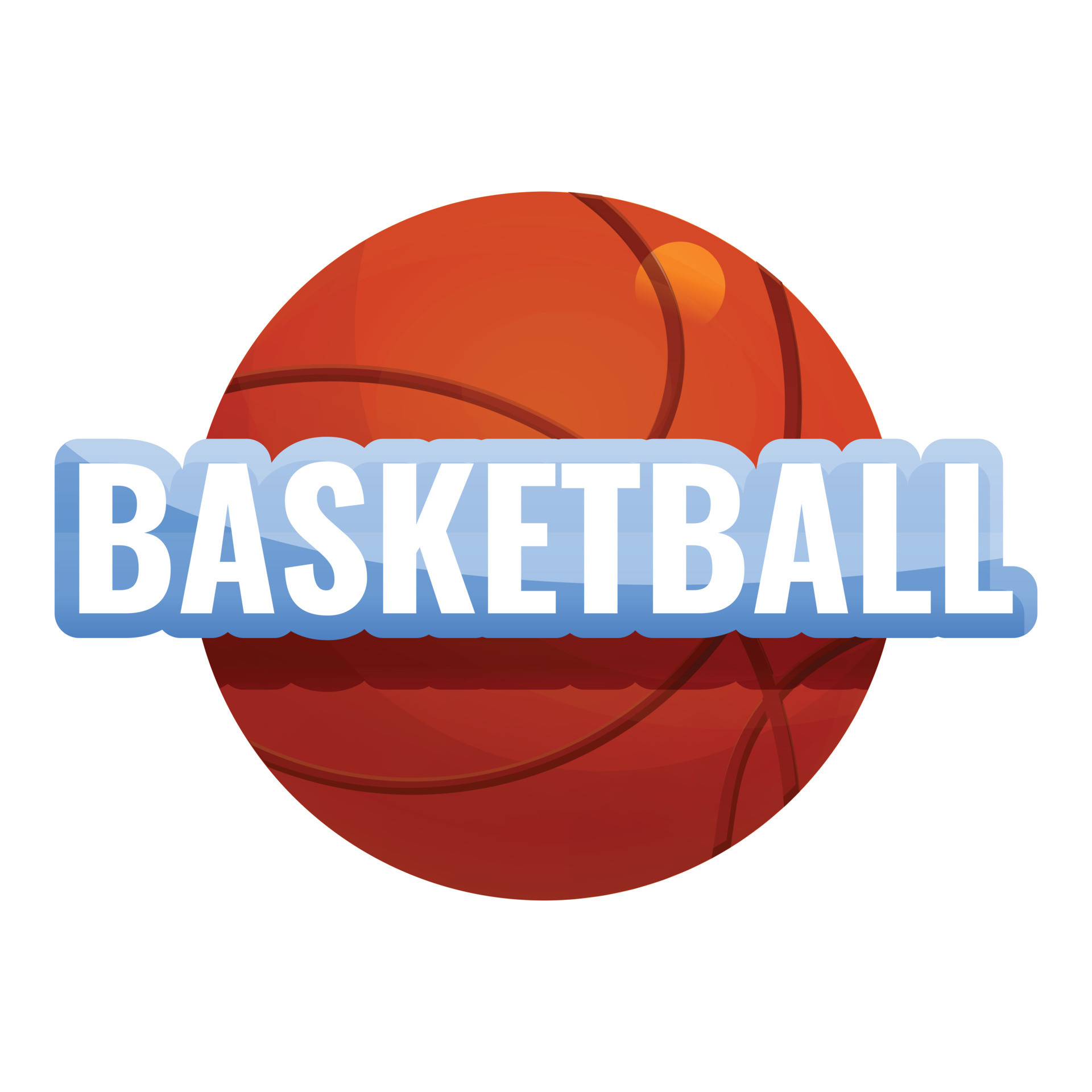 logotipo de la pelota de baloncesto, estilo de dibujos animados 14186919  Vector en Vecteezy