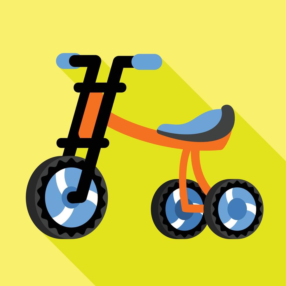Kid tricycle icon, flat style vector