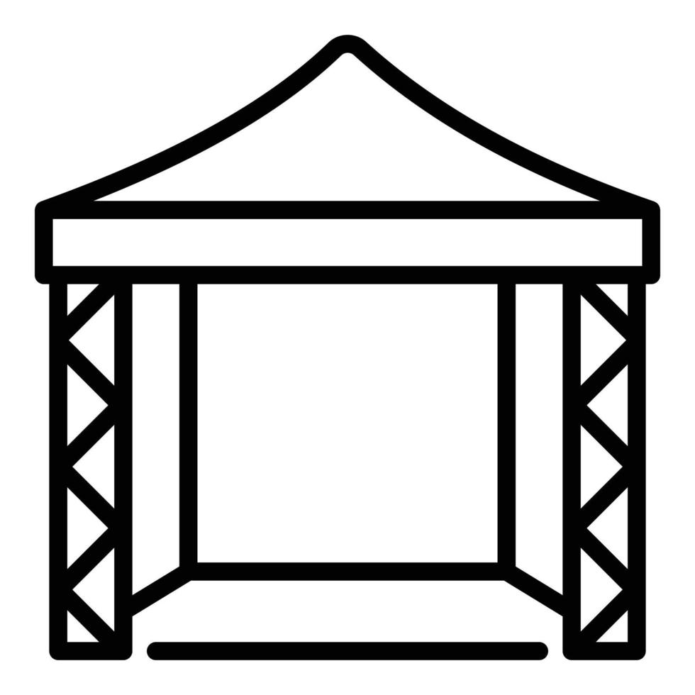 Canopy scene icon, outline style vector