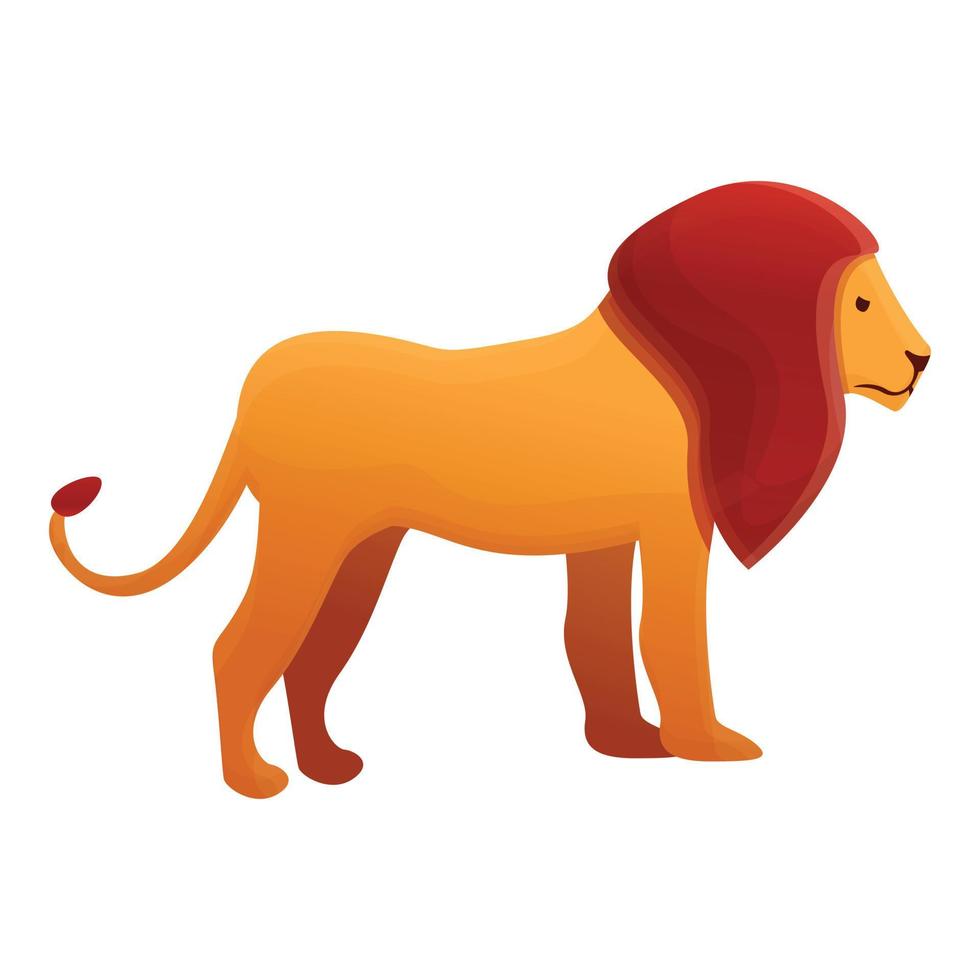 icono de león de sabana, estilo de dibujos animados vector