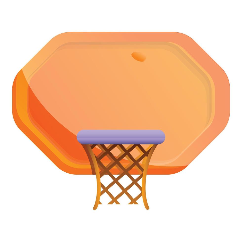 icono de escritorio de baloncesto, estilo de dibujos animados vector