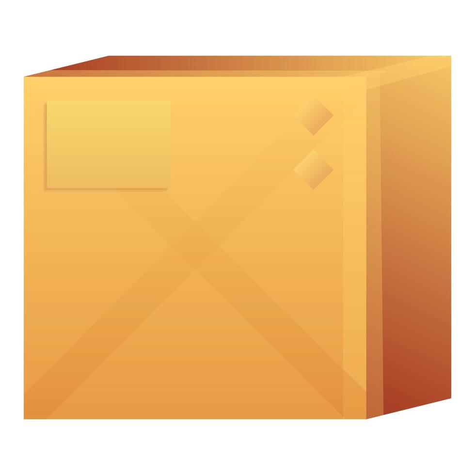 City delivery box icon, cartoon style vector