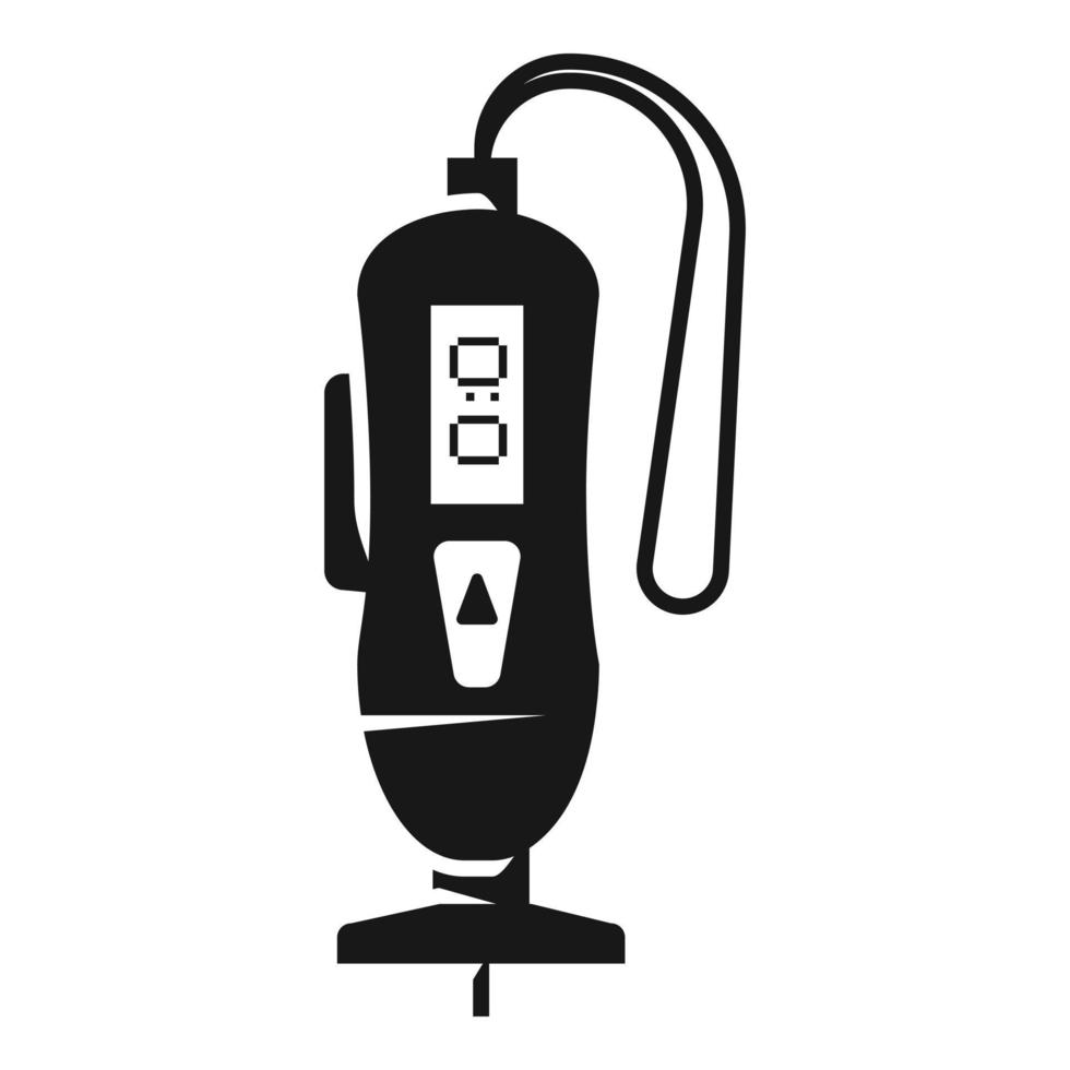 Portable glucose meter icon, simple style vector