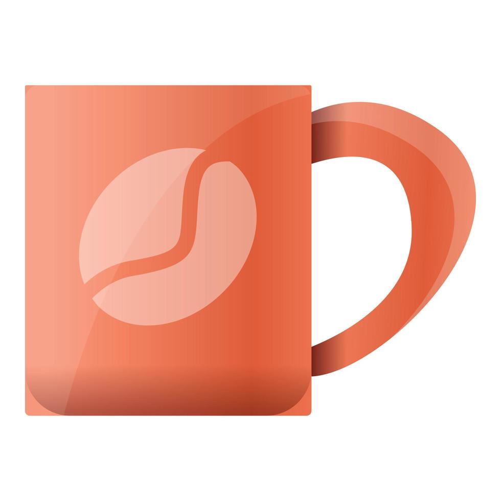 Coffee mug icon, cartoon style vector