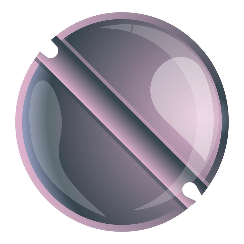 Line head screw icon, cartoon style vector