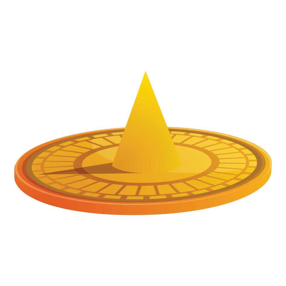 Sundial icon, cartoon style vector