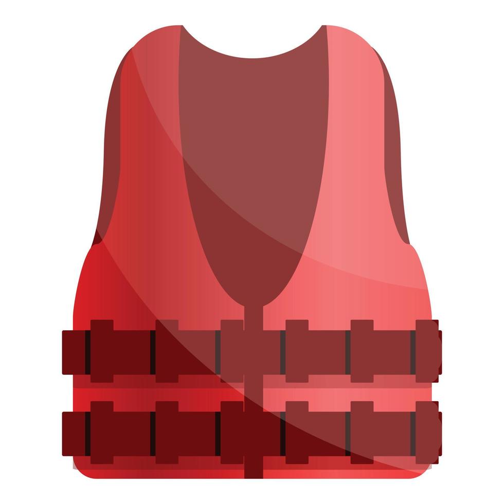 Rescue vest icon, cartoon style vector