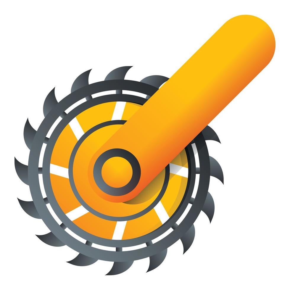 Coal extract wheel icon, cartoon style vector