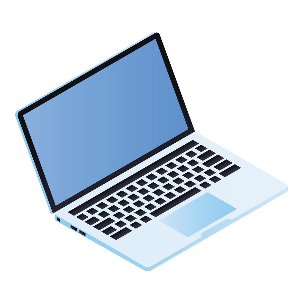 Business laptop icon, isometric style vector