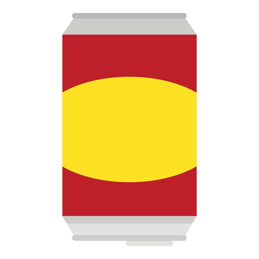 Soda tin can icon, flat style vector