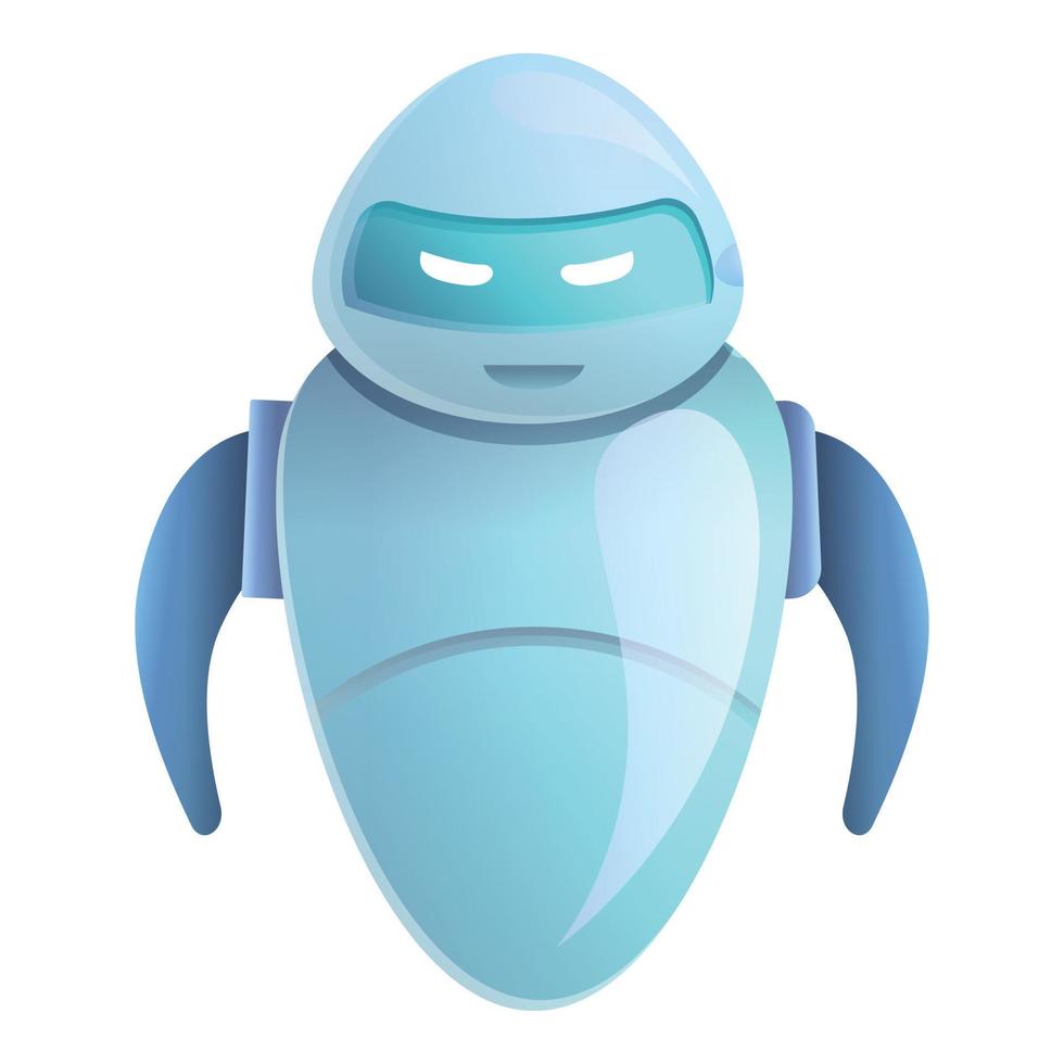 Assistant chatbot icon, cartoon style vector