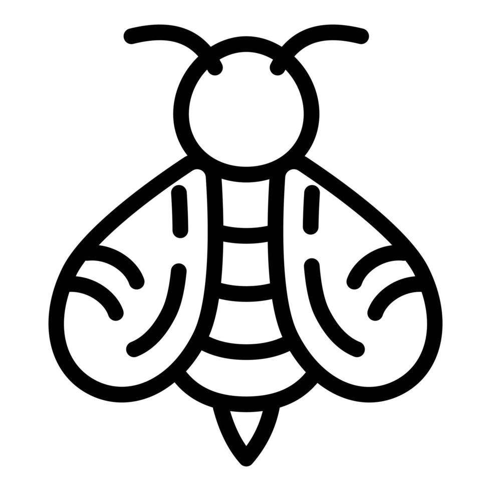 Honey bee icon, outline style vector