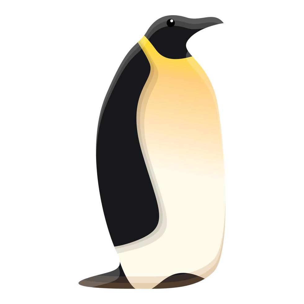 Penguin icon, cartoon style vector