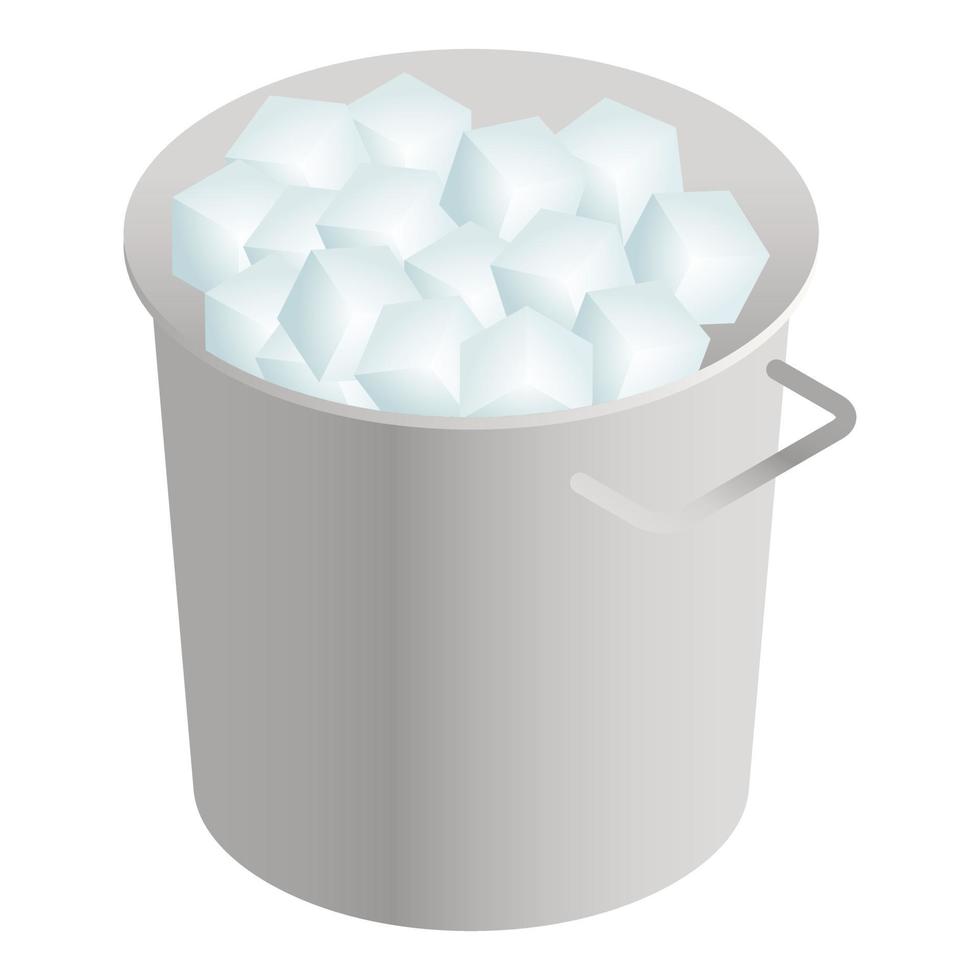 Ice box icon, isometric style vector