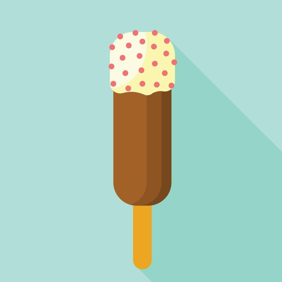 Creamy popsicle icon, flat style vector