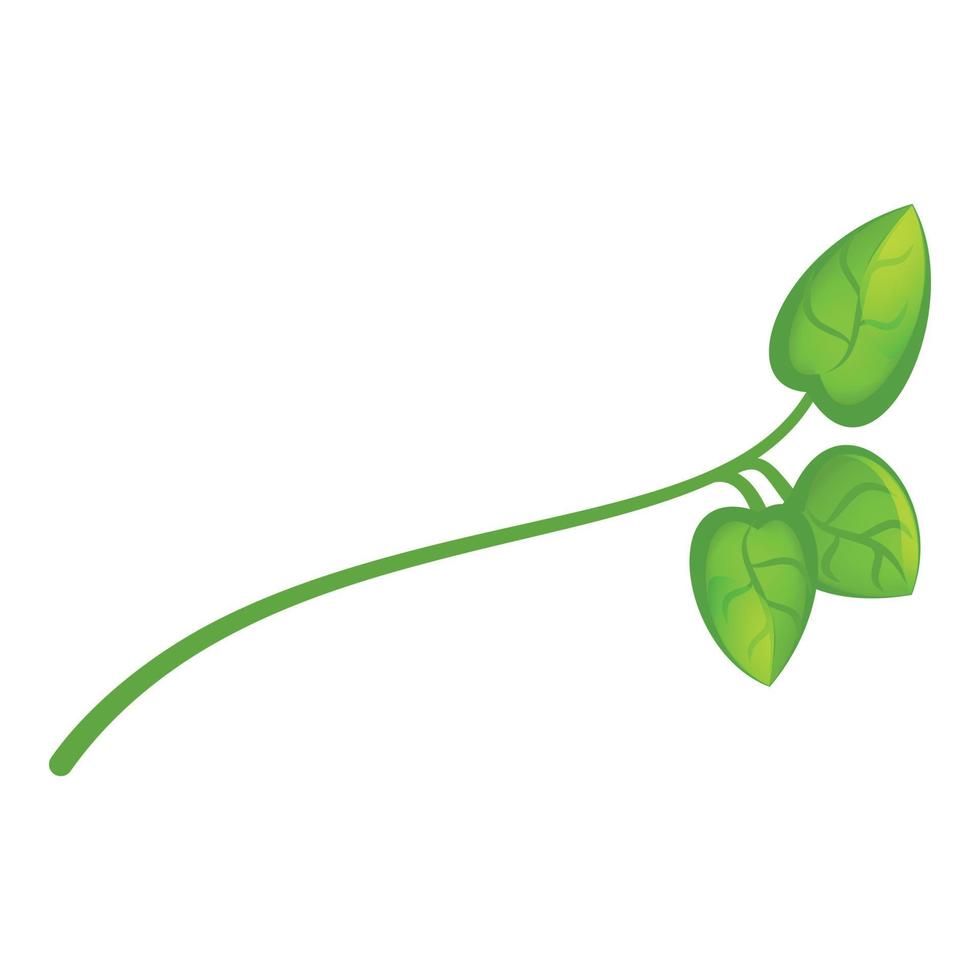 Camellia branch icon, cartoon style vector
