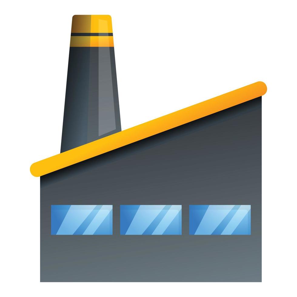 Coal factory icon, cartoon style vector