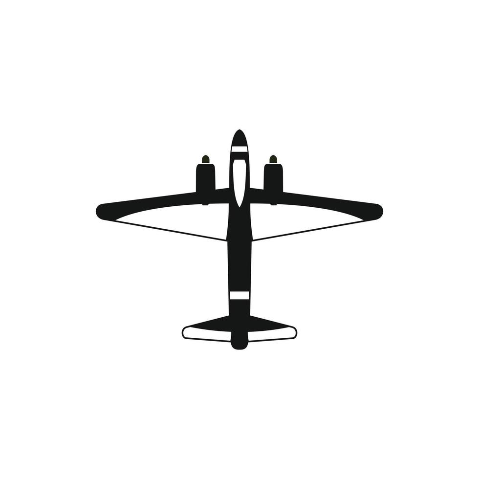 icono de avión de combate militar, estilo simple vector