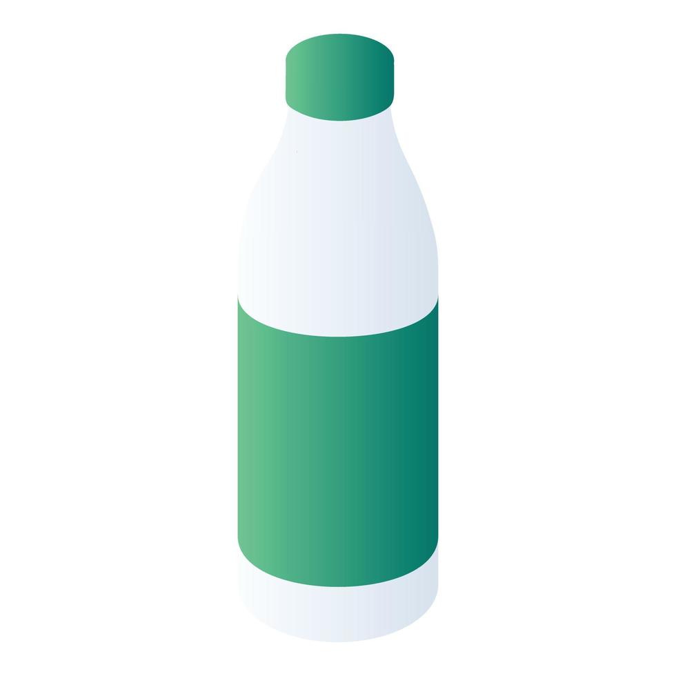 icono de botella de leche, estilo isométrico vector