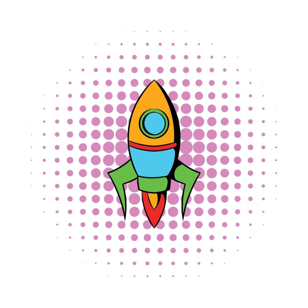 Rocket icon in comics style 14187836 Vector Art at Vecteezy
