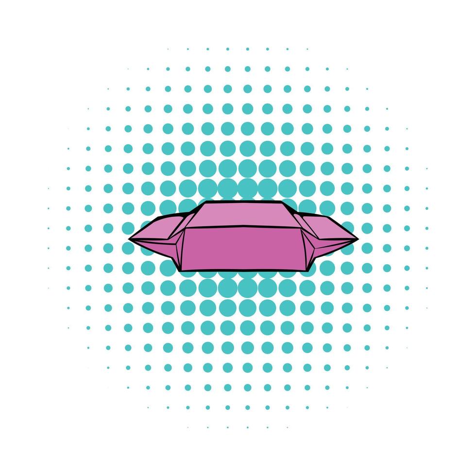 Lunch paper wrap icon,comics style vector