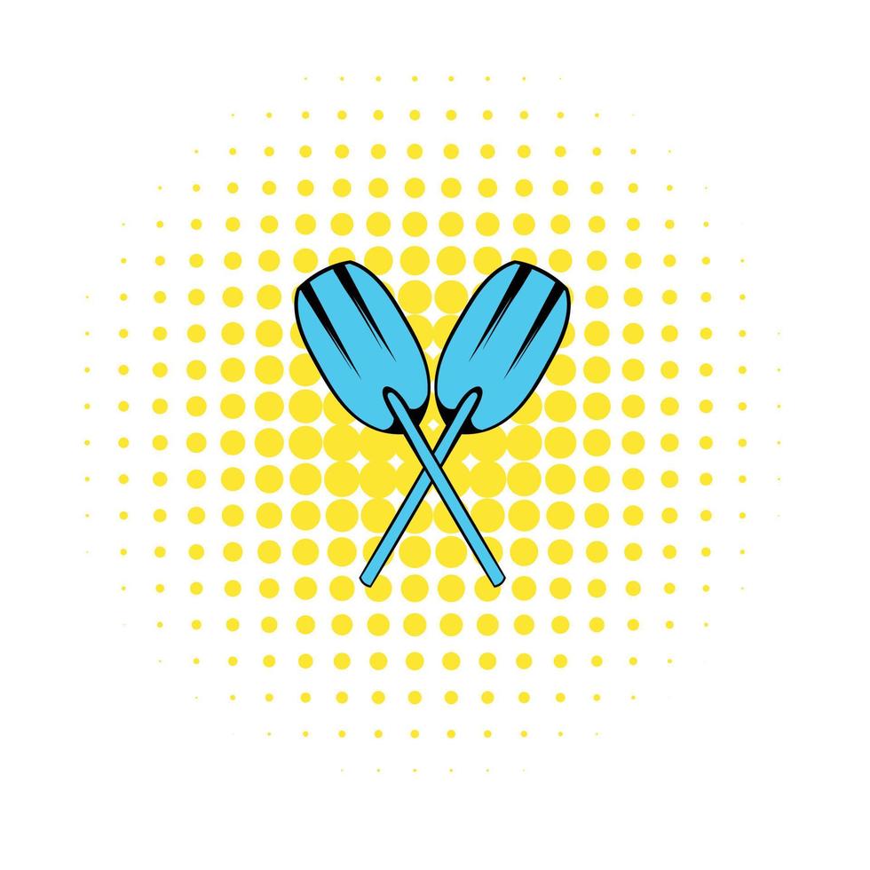 Paddle icon, comics style vector