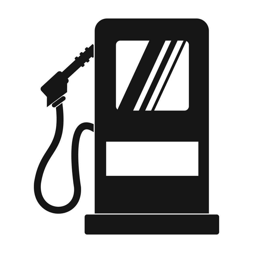 Gas station black simple icon vector