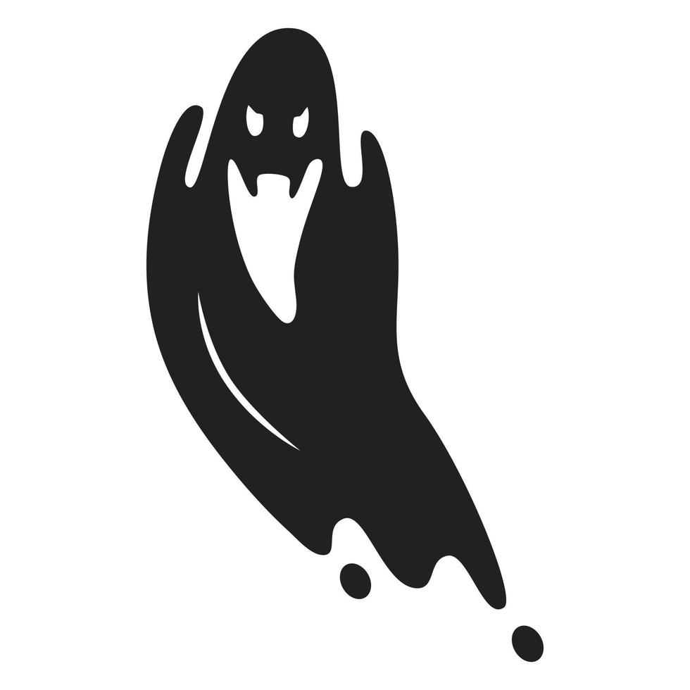 Scary ghost icon, simple style vector