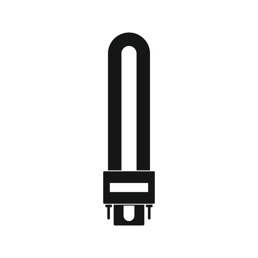 Fluorescent lamp icon, simple style vector