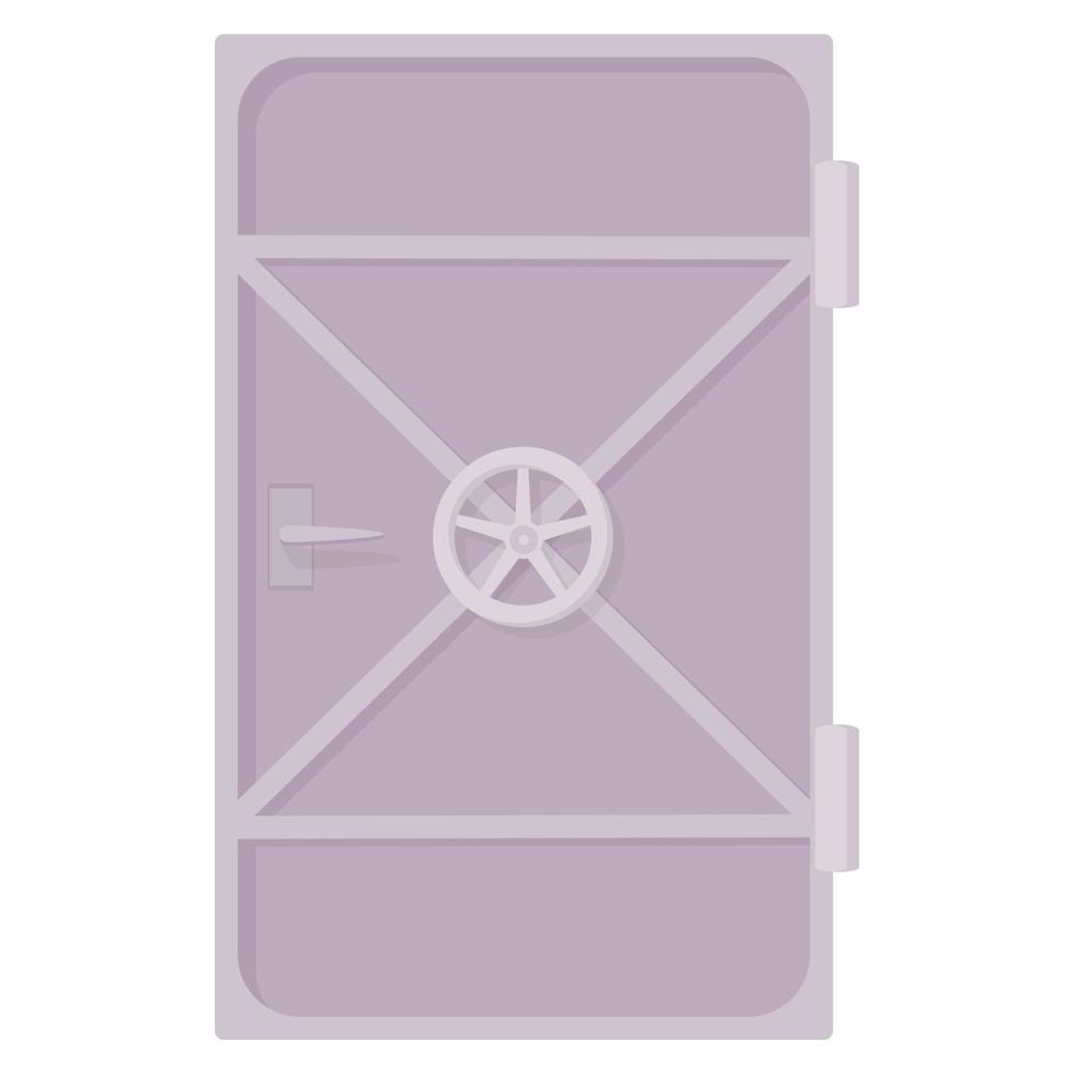 Iron ship door with lock wheel icon vector