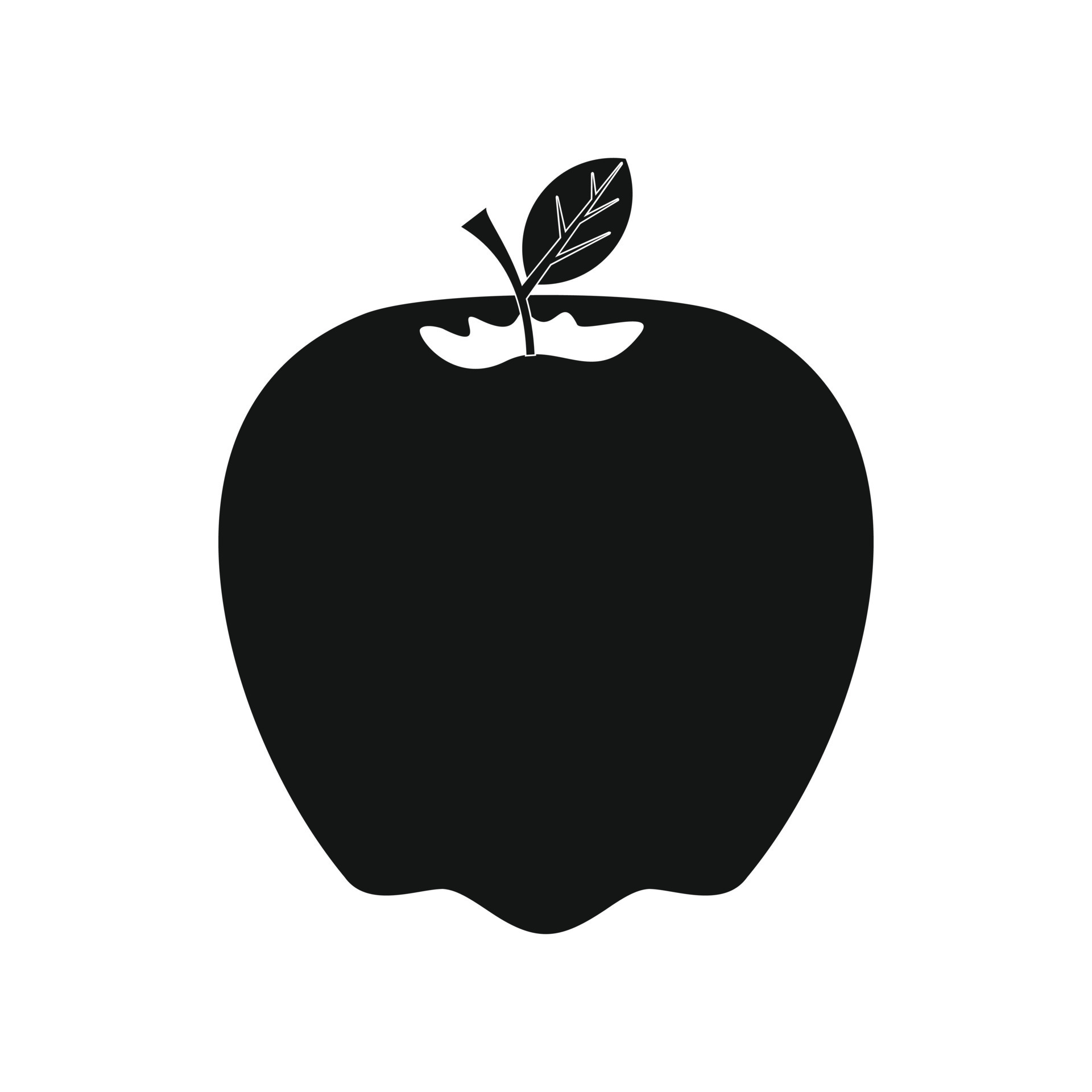 Apple icon black 14187932 Vector Art at Vecteezy