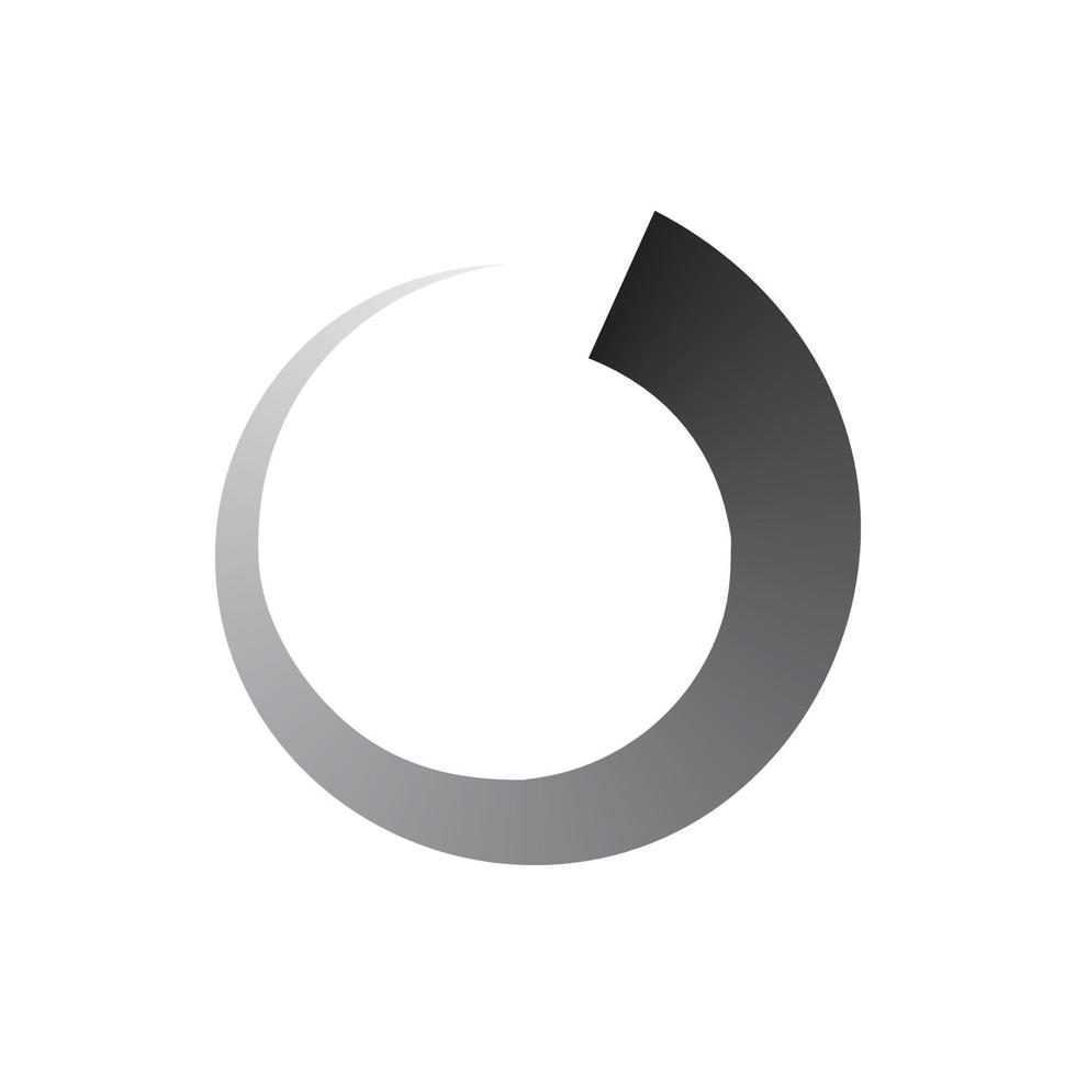 Abstract geometric circle icon, simple style vector