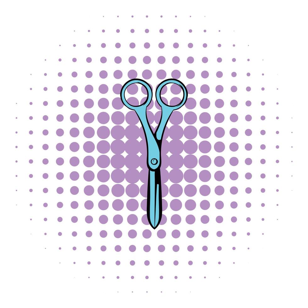 Dressmaker shear icon, comics style vector