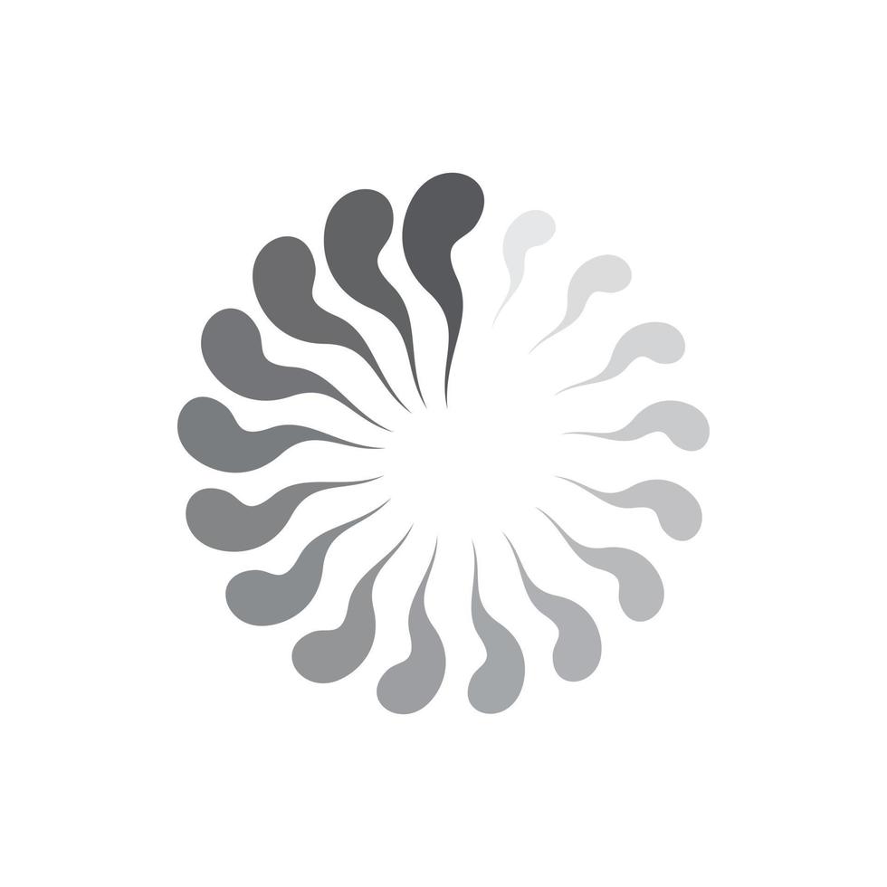 Geometric circle of abstract waves icon vector