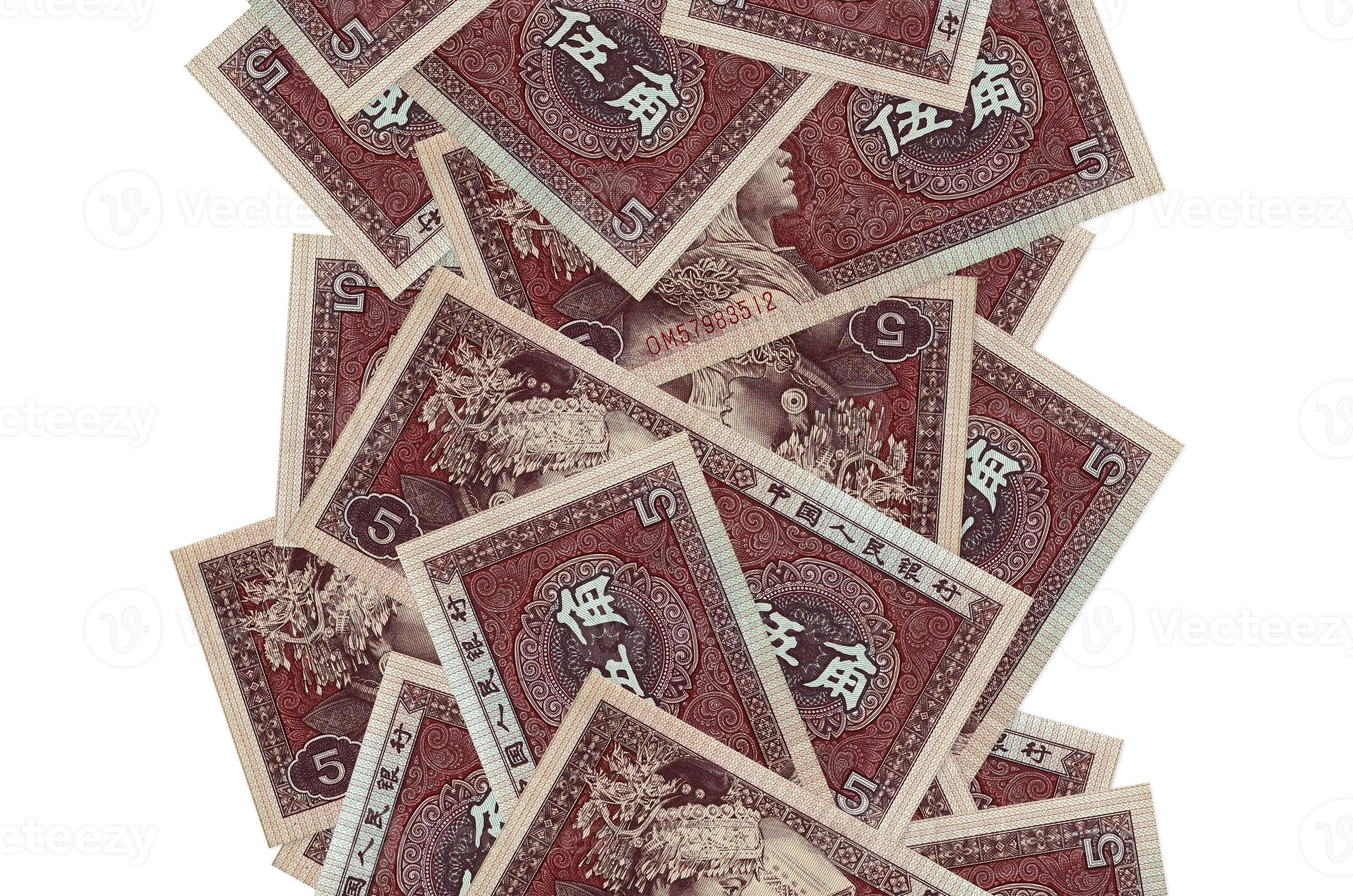 5 Billetes De Yuanes Chinos Volando Aislados En Blanco Muchos Billetes 5-billetes-de-yuanes-chinos-volando-aislados-en-blanco-muchos-billetes