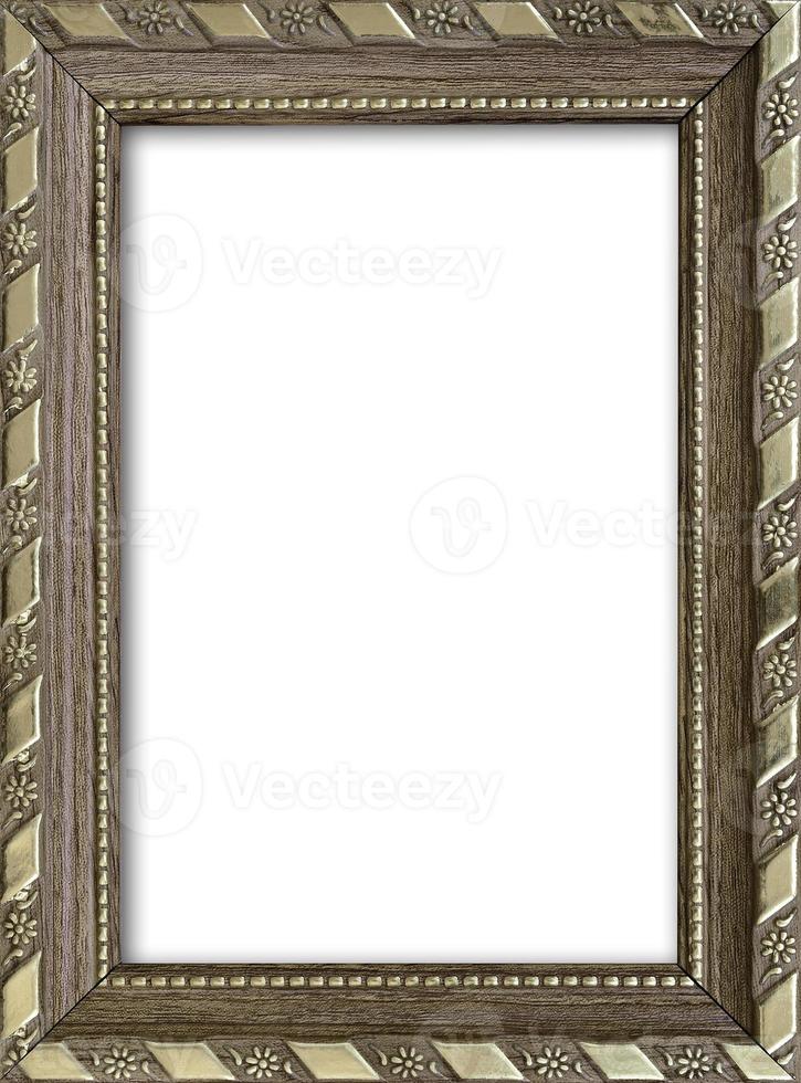 Empty picture frame with a free place inside, isolated on white photo