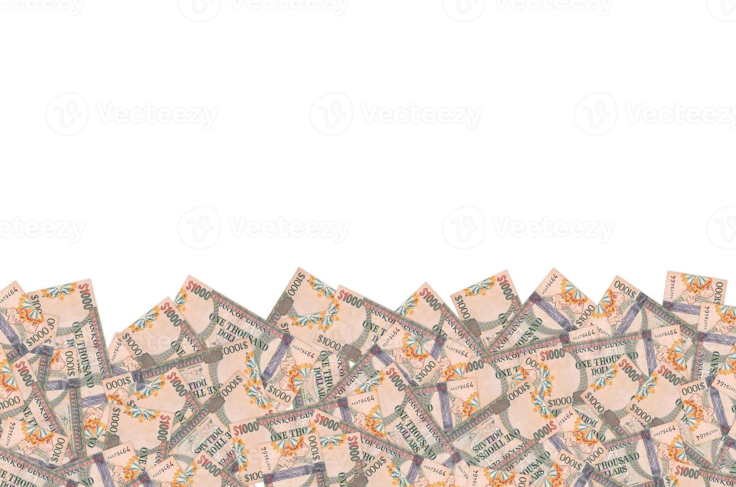 Part of brown Guyana 1000 dollars Banknote pattern photo