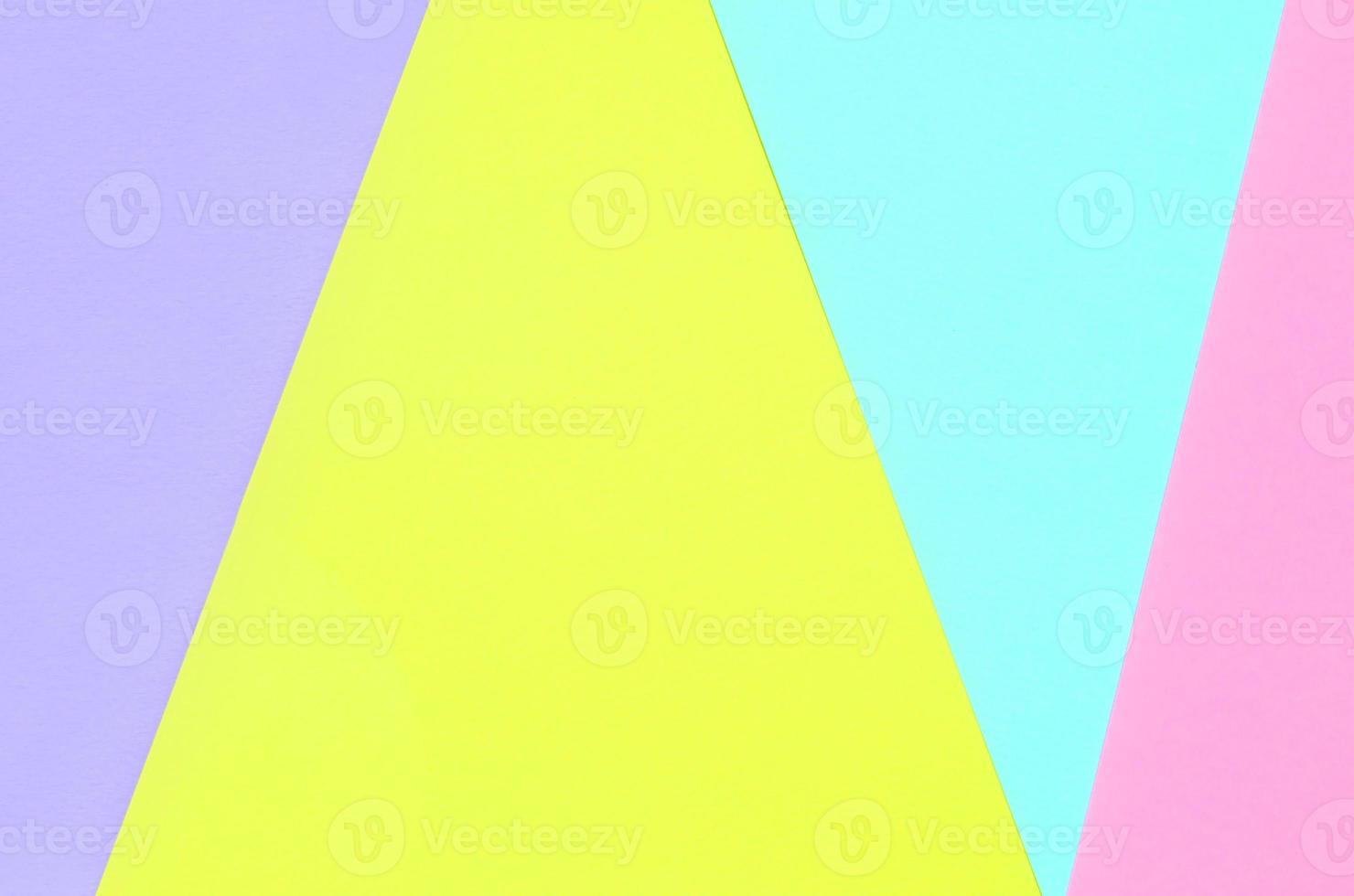 Texture background of fashion pastel colors. Pink, violet, yellow and blue geometric pattern papers. minimal abstract photo