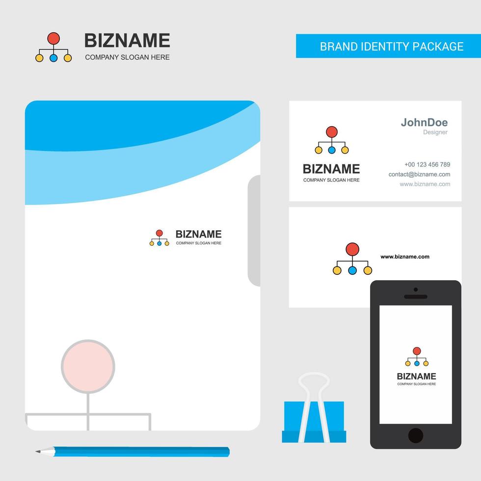 Network Business Logo File Cover Visiting Card and Mobile App Design Vector Illustration
