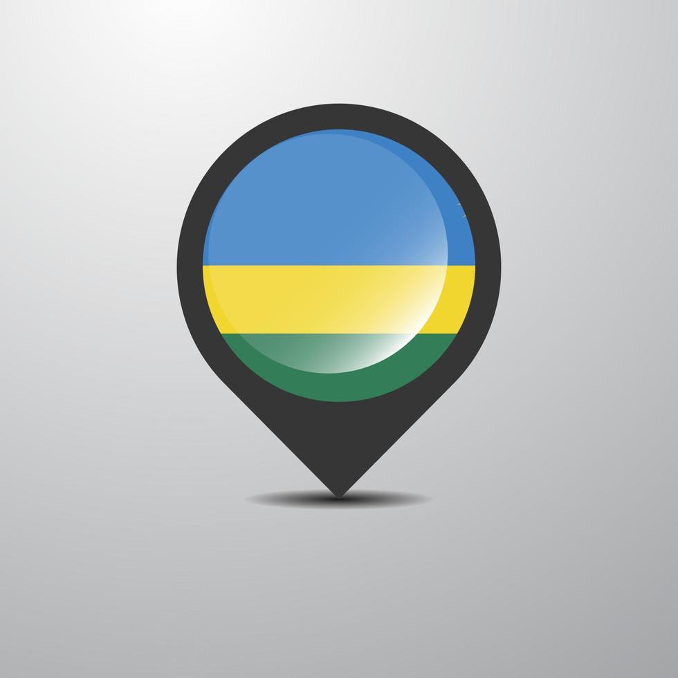 Rwanda Map Pin vector