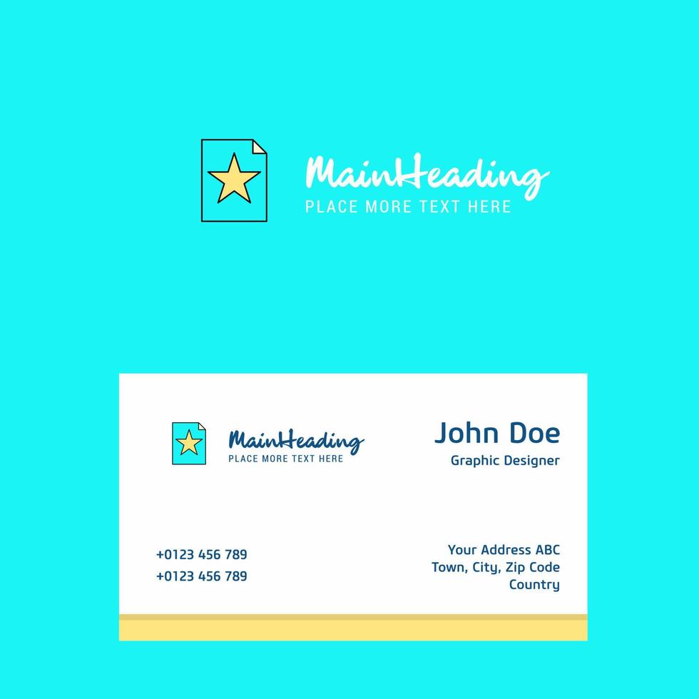 Text file logo Design with business card template Elegant corporate identity Vector