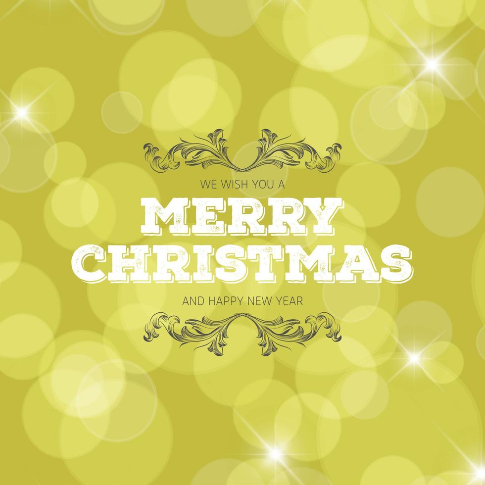 Merry Christmas creative design with green background vector