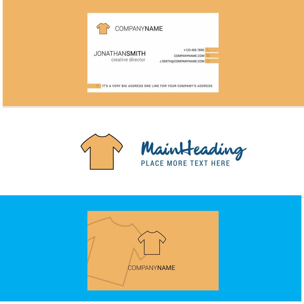 Beautiful Shirt Logo and business card vertical Design Vector
