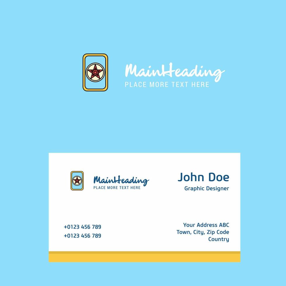 Card game logo Design with business card template Elegant corporate identity Vector
