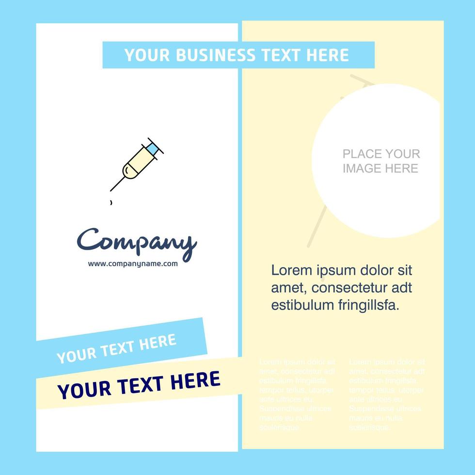 Syringe Company Brochure Template Vector Busienss Template