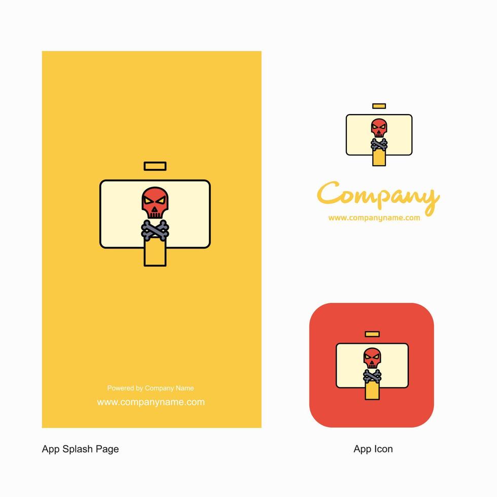 Danger board Company Logo App Icon and Splash Page Design Creative Business App Design Elements vector