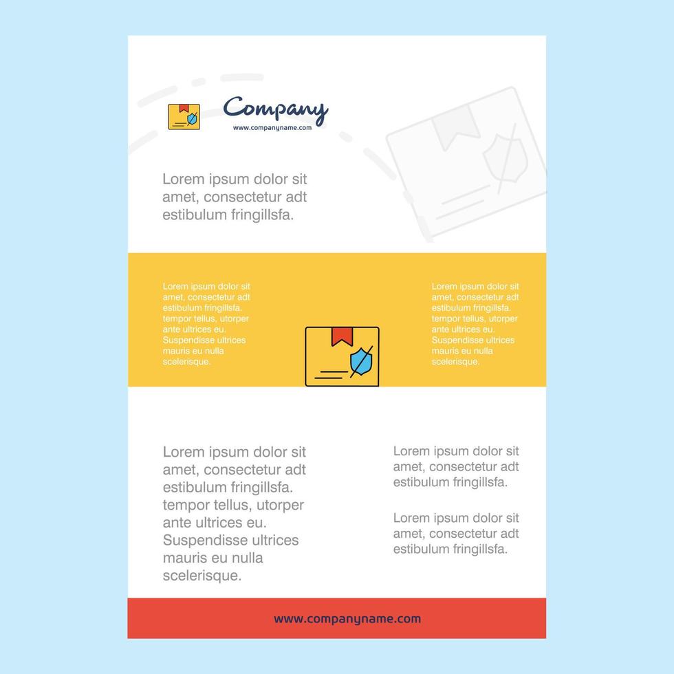 Template layout for Police id comany profile annual report presentations leaflet Brochure Vector Background