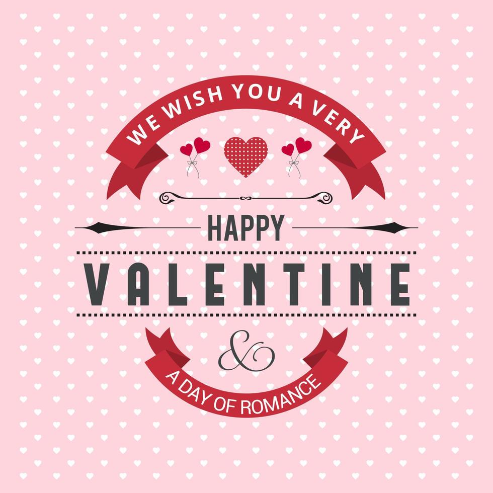 happy Valentine Day Love Background 14th February Valentines Day Template vector