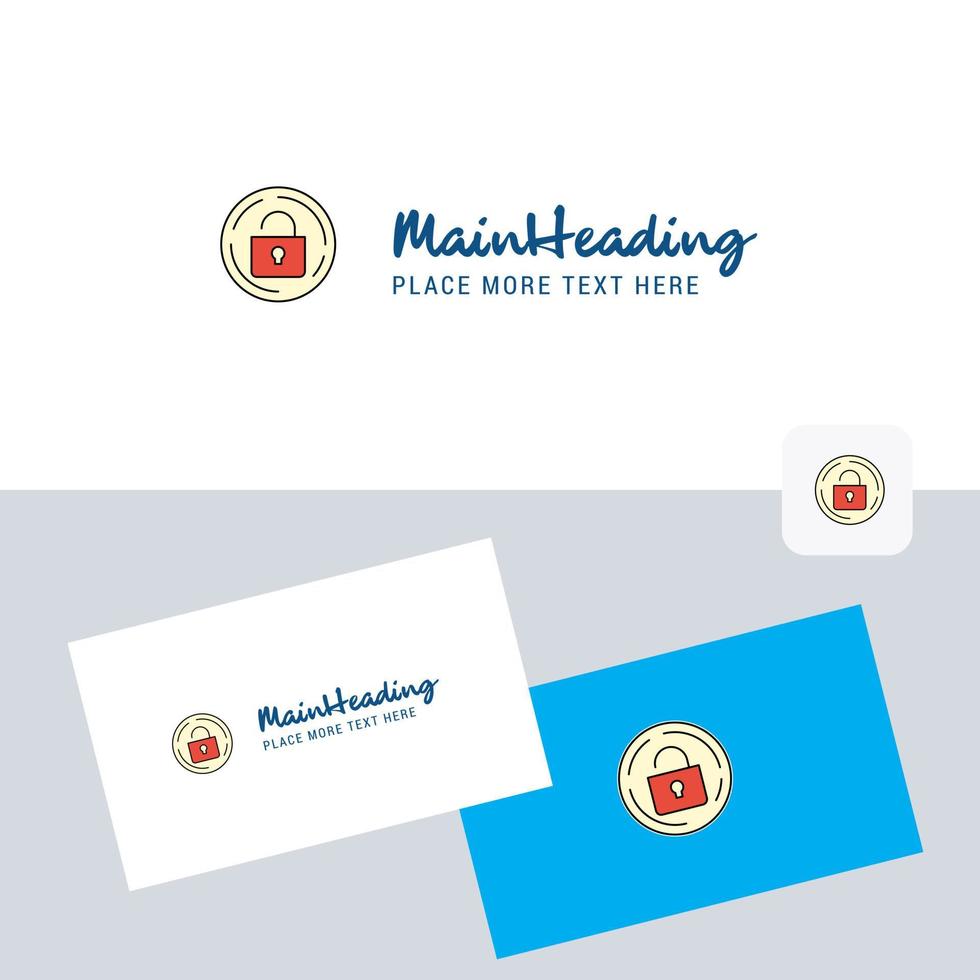 Unlock vector logotype with business card template Elegant corporate identity Vector