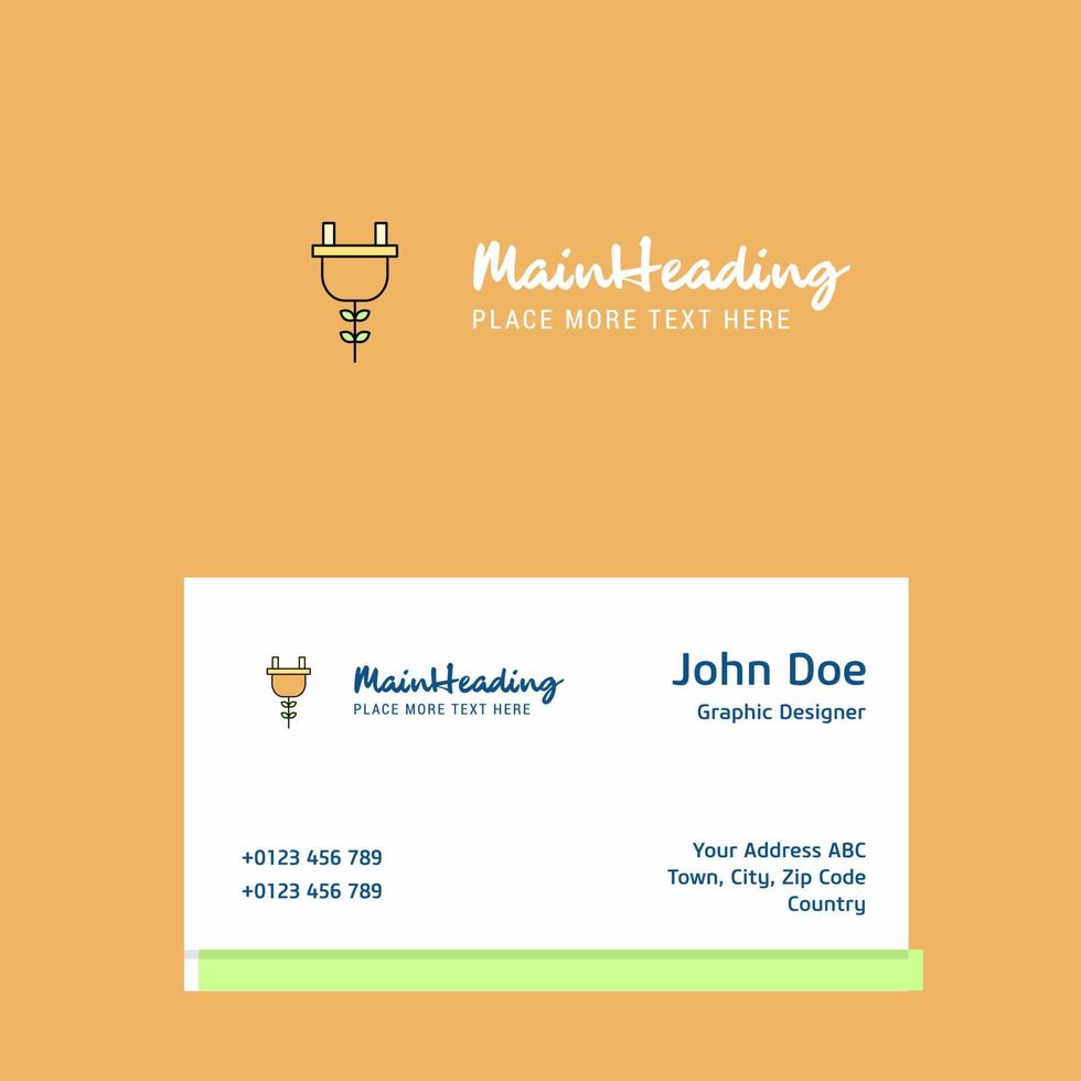 Plough logo Design with business card template Elegant corporate identity Vector